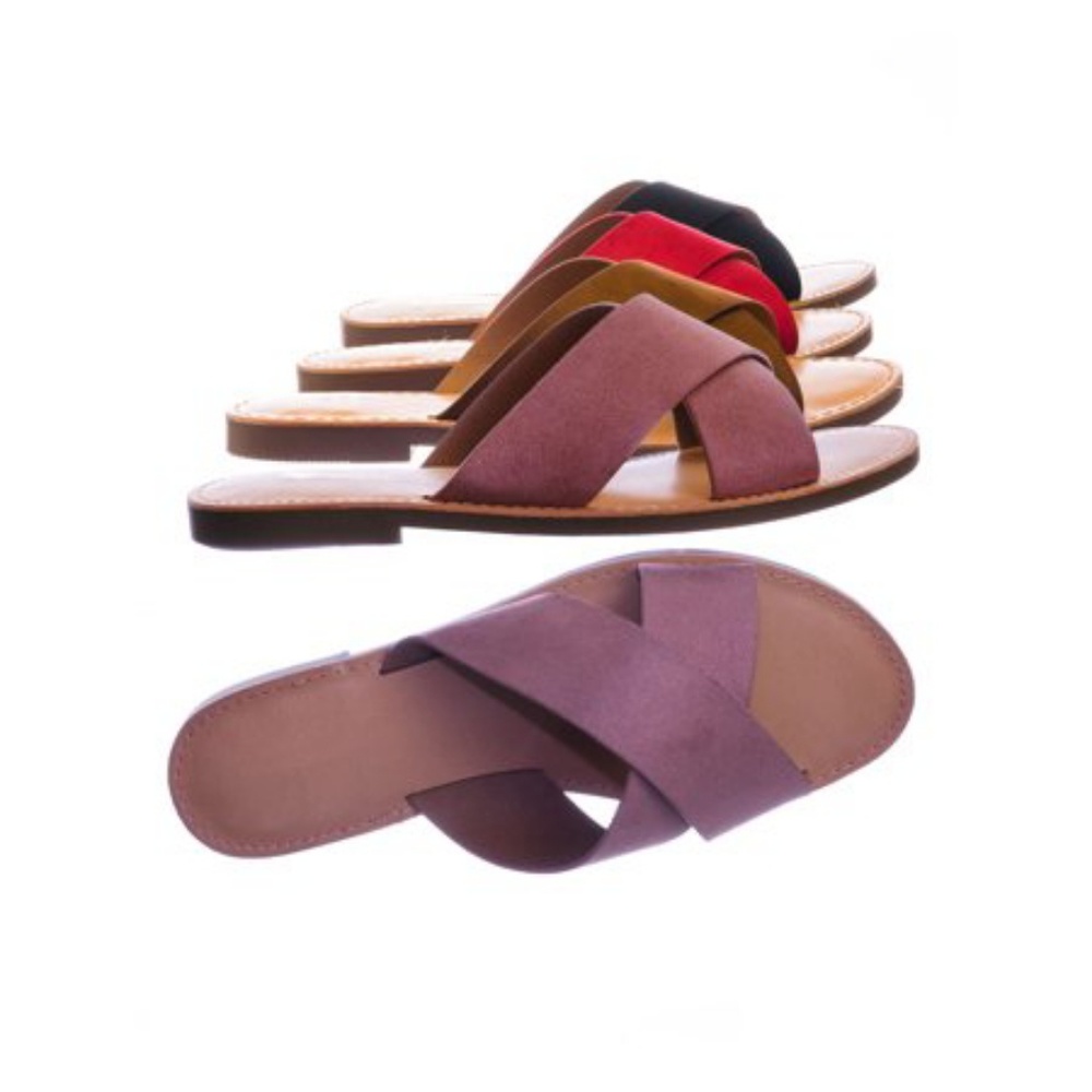 NEW Soda Navy Blue Criss Cross Sandal - Picture 6 of 8